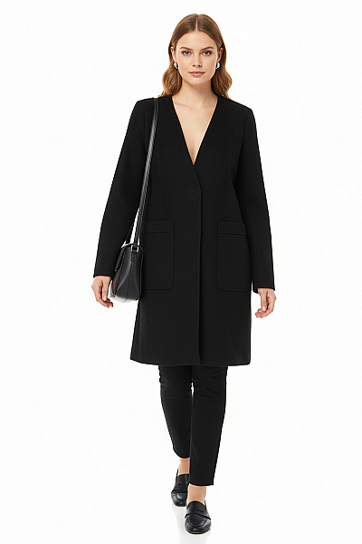 Dámský Kabát Černý VILA Second Hand Vel. L