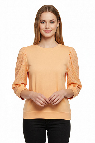 Dámská Mikina Bez Zapínání Oranžová S.OLIVER Vel. 36