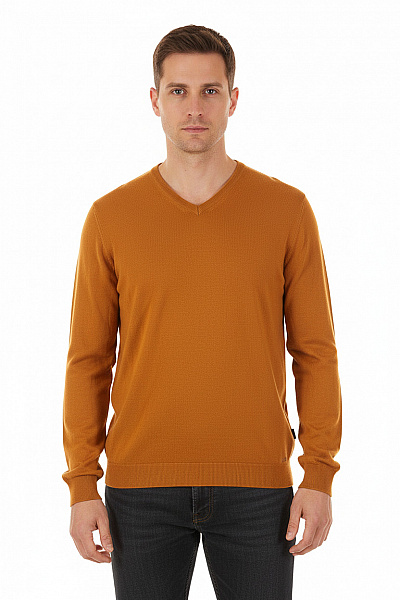Pánský Pulovr Oranžový OLYMP Vel. M