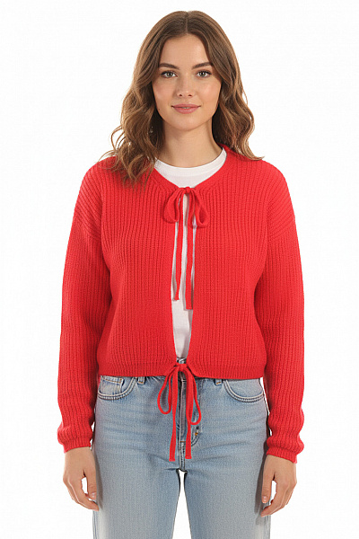 Dámský Cardigan Červený Shein Vel. M