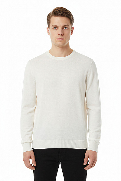 ZARA Pánský Pulovr Bílý Vel. M