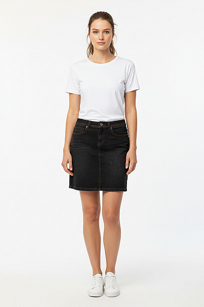 Džínová  Sukně Černá Essentials Vel. 38