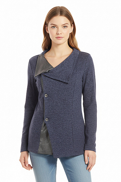 Dámský Cardigan Vlněný Modrý