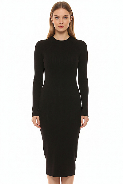  Šaty Pletené Černé Vel. M