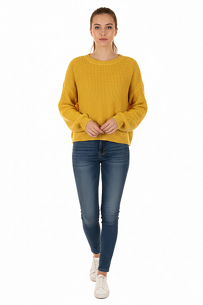 Dámský Pulovr Žlutý Vel. S