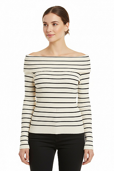 Dámský Svetr Černobílý Vel. S