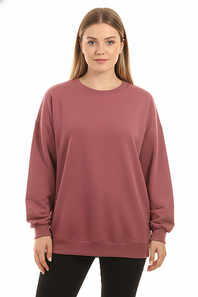 Dámská Mikina Bez Zapínání Vínová Vel. 42