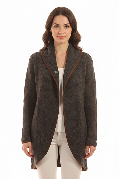 Peruvian Connection Dámský Cardigan Alpacový Šedý Vel. M