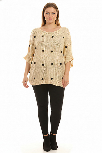  Halenka Pletená Béžová Second Hand