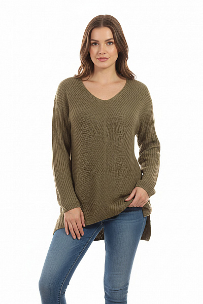 Dámský Pulovr Zelený Takko Vel. M