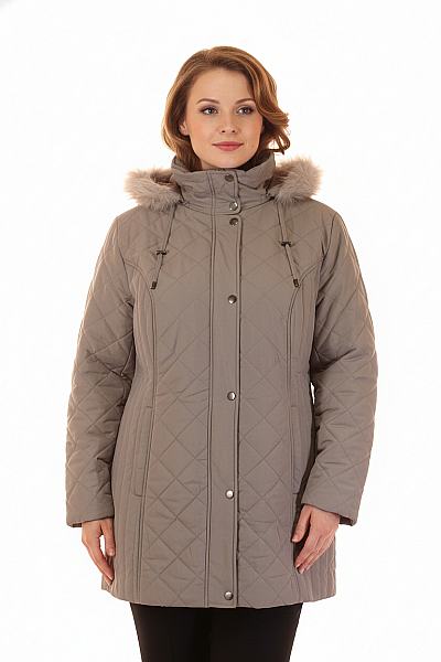 Prošívaná Dámská Bunda Šedá Second Hand Vel. 46