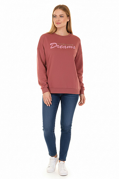 Dámská Mikina Bez Zapínání Růžová Vel.  44