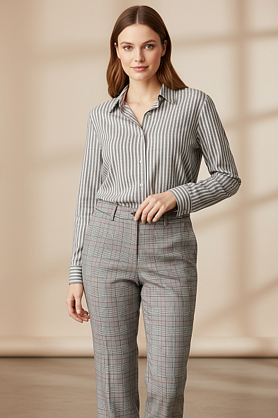 Dámské Kalhoty Šedé Second Hand