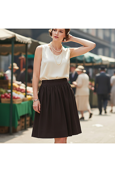  Sukně áčková Černá Vel. 38