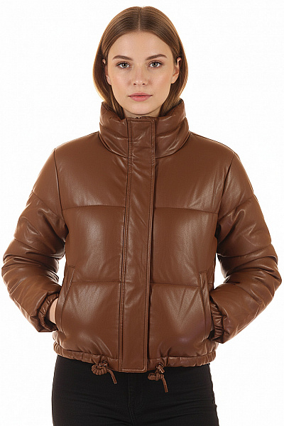 FB SISTER Prošívaná Dámská Bunda Hnědá Vel. S