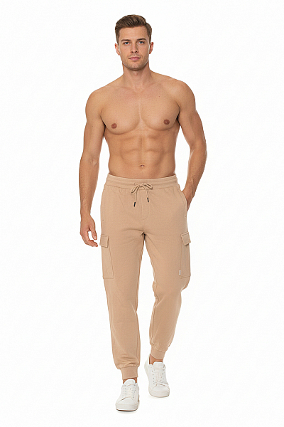 Pánské Kalhoty Kapsáče Béžové JACK & JONES Vel. L