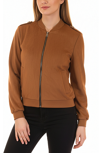 Dámská Přechodné Bundy Hnědá Second Hand Vel. XL