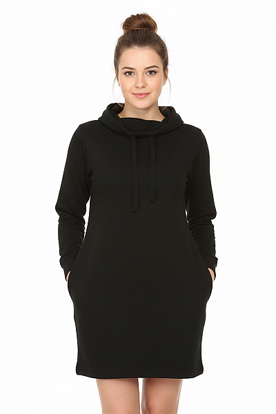  Mikinové Šaty Černé Second Hand Vel. XS