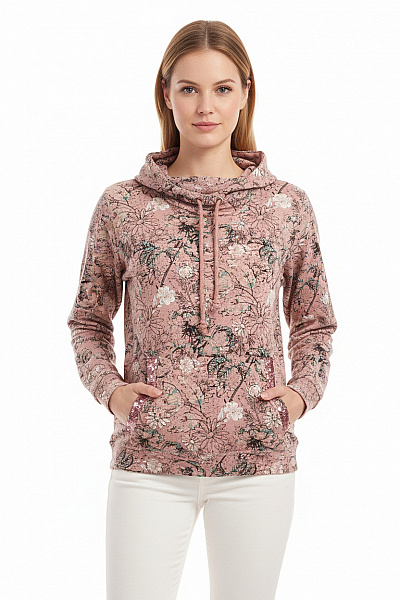 Gina Dámská Mikina Bez Zapínání Růžová Vel. 40