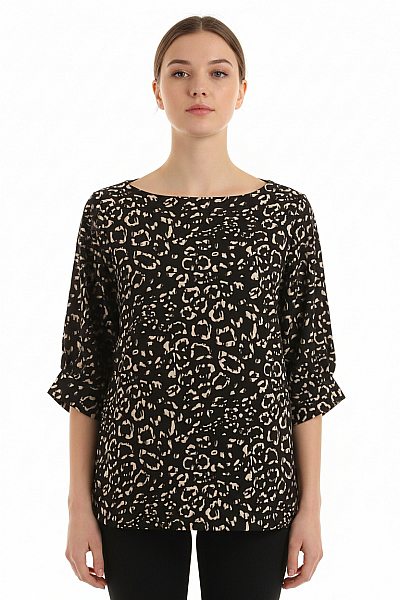 Vzorovaná  Halenka Černá Vel. S