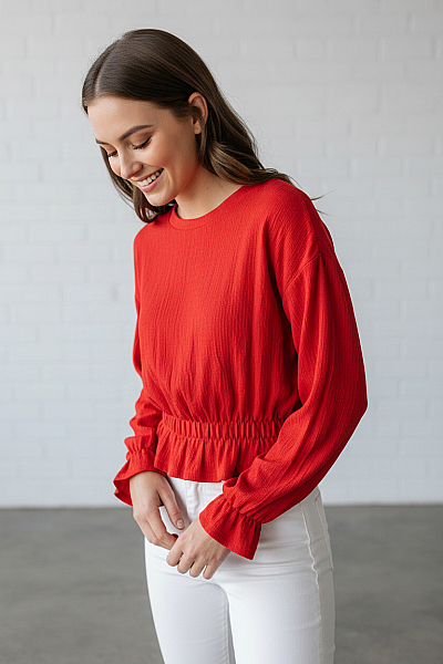 Halenka Červená Amisu Second Hand Vel. XS