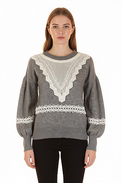 Dámský Svetr Šedý Shein Second Hand Vel. S