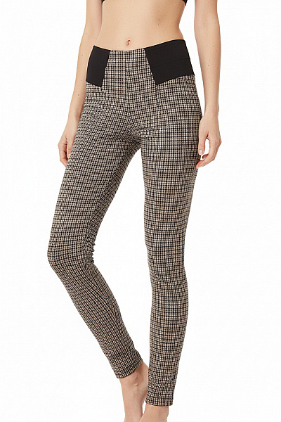 Esmara Dámské Kostkované Legíny S Vysokým Pasem Velikost 38/40