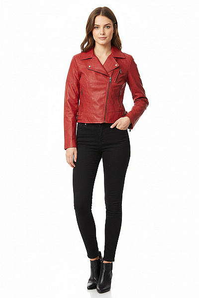 ONLY Dámská Bunda Červený Second Hand Vel. 34