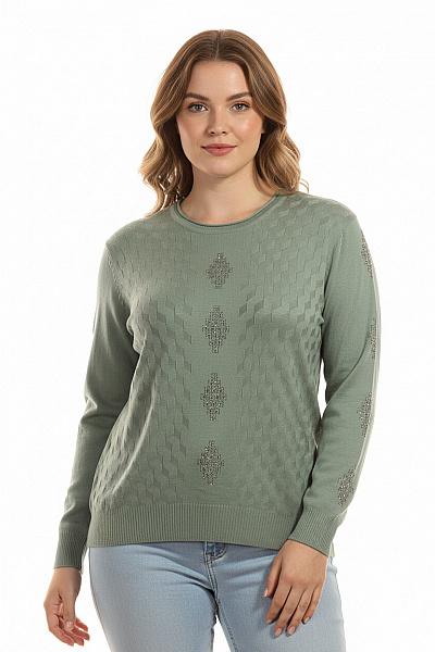  Halenka Pletená Zelená Vel. XL