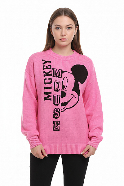 Dámský Svetr Růžový Second Hand Vel.  S