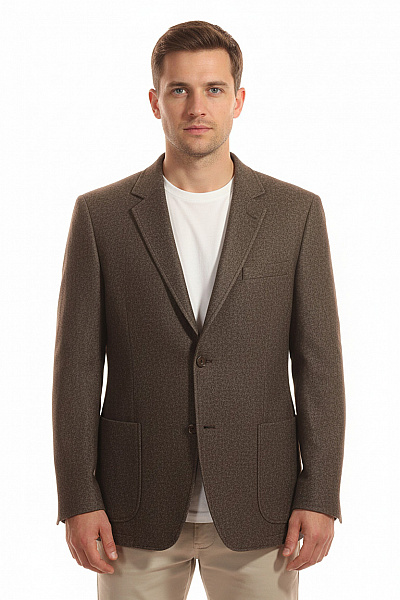 Pánské Volnočasové Sako Vlněné Šedé Vel. 54