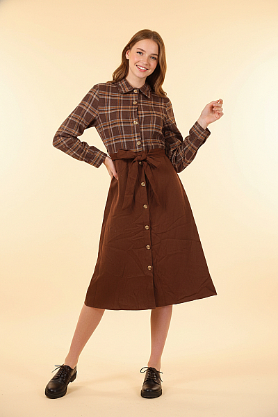 Košilové  Šaty Hnědé Shein Vel.  34