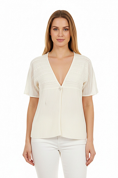 Dámský Cardigan Bílý Second Hand Vel. 44