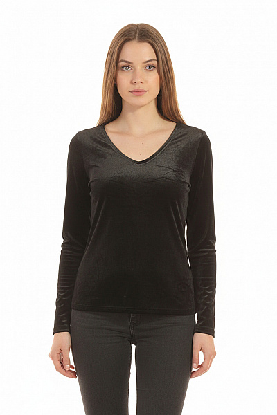  Halenka Jednobarevná Černá Vel. M