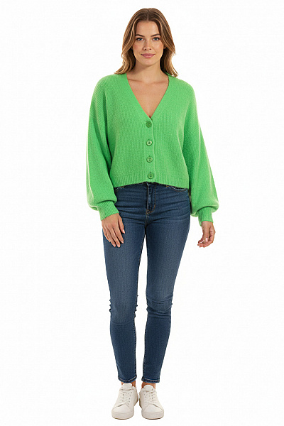 Dámský Cardigan Zelený LOUIS And MIA Second Hand Vel. M