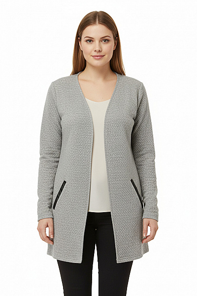 Gina Dámský Cardigan Šedý Second Hand Vel. 44