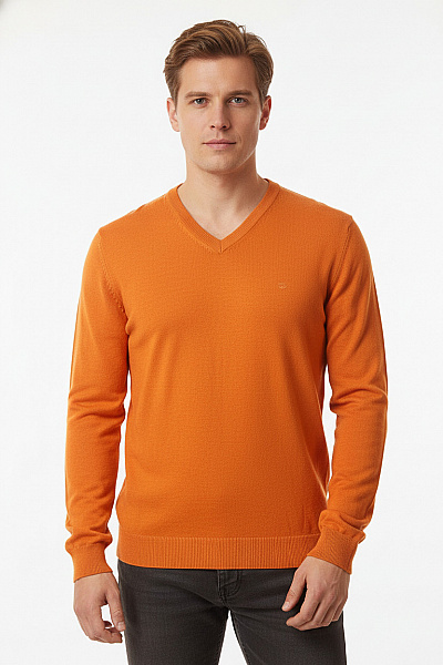 Pánský Svetr Oranžový REDMOND Vel. S