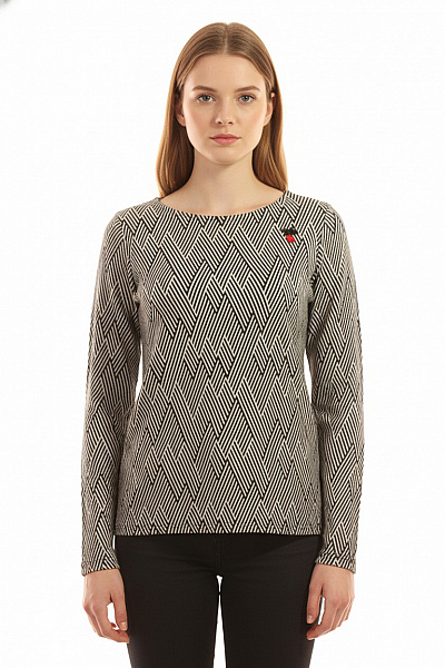 Vzorovaná  Halenka Černobílá FAIR WEAR