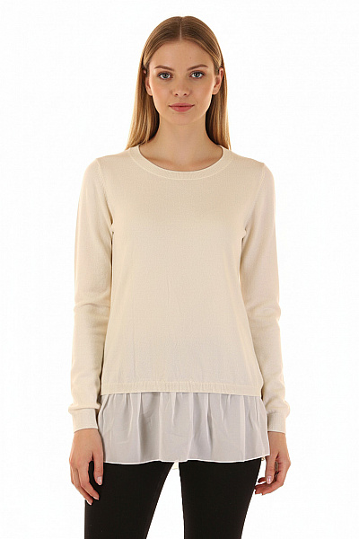 Pletená Halenka Vlněná Bílá Vel. S/M