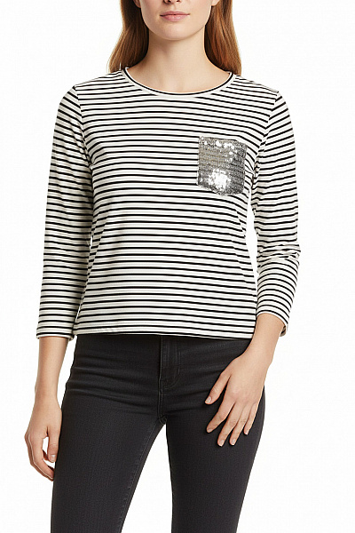 Gina Dámské Tričko Černobílé Vel. L