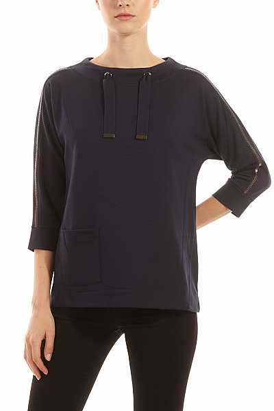 Jednoduché Dámské Tričko Modré Canda Vel. S