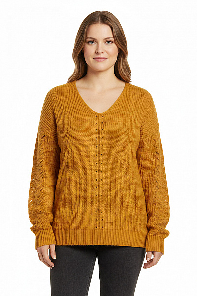 Dámský Pulovr Oranžový Vel. 38