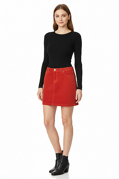 Džínová  Sukně Červená Vel. 38