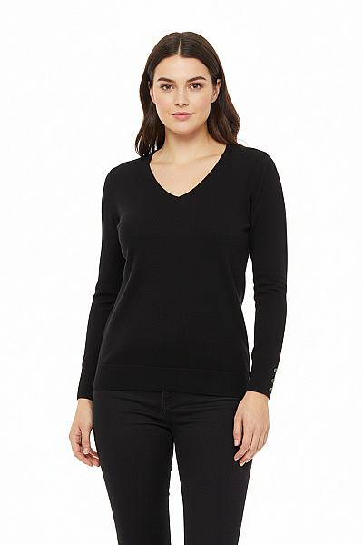 Gina Dámský Pulovr Černý Vel. XL