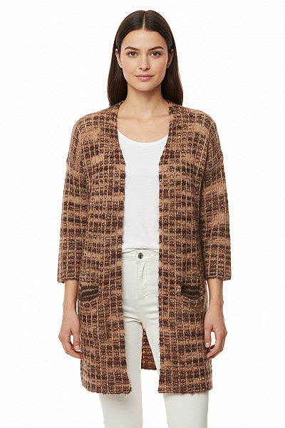 Dámský Svetr Hnědý VERO MODA Second Hand Vel. M