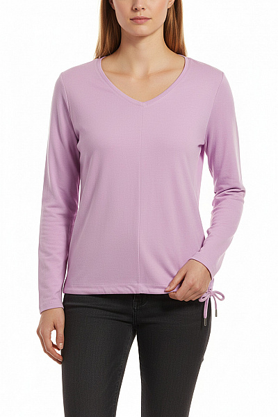 CECIL Jednoduché Dámské Tričko Fialové Vel. M