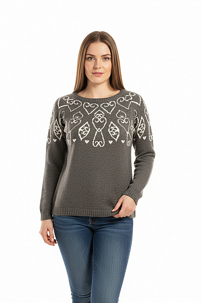 Esmara Dámský Svetr Šedý Second Hand Vel. L