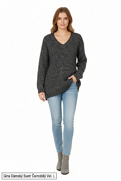 Gina Dámský Svetr Černobílý Vel. 36