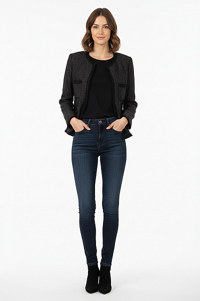 ZARA Krátký Dámský Kabát Černý Vel. M