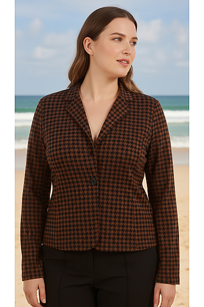 Casual Friday Dámské Blejzr Hnědý Vel. XXL